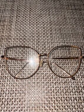 Gold Metal Frame Women's Eyeglasses